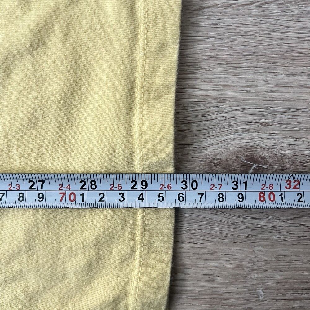 Vintage American Eagle Embroidered Tee Shirt Men's XXL Yellow Americana Preppy - Picture 6 of 6